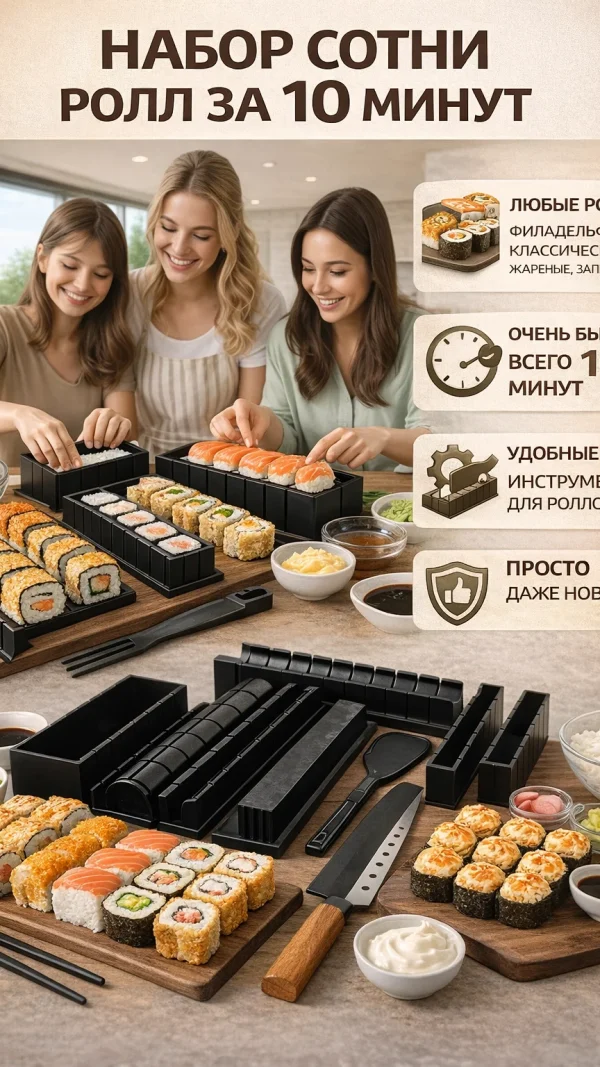 Набор для суши ролл продукты дома, кафе, японские товары