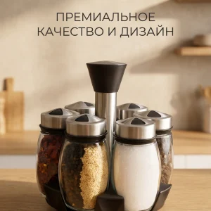 Набор специй для кухни хранение приправ банки 7шт