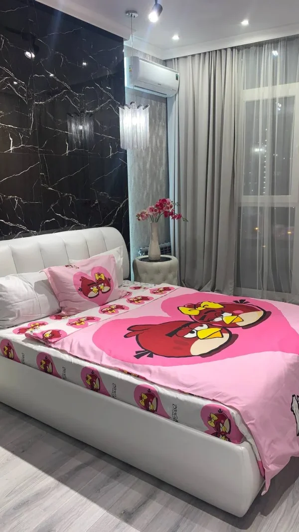 Постельное белье 1,5 спальный комплект, детский AngryBirds