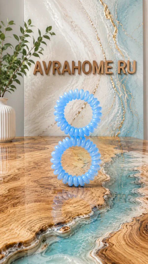Резинки для волос, набор голубые