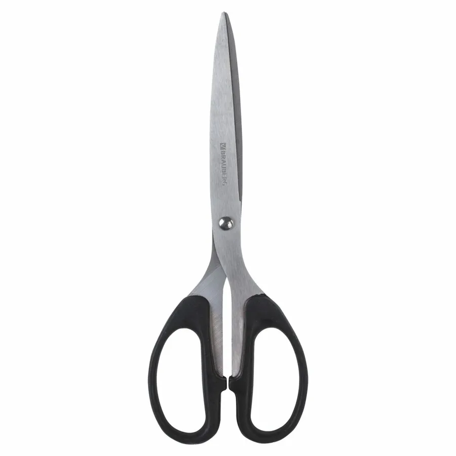 Ножницы Brauberg Classic 210мм, симметричные ручки, черные (230935), 12шт.