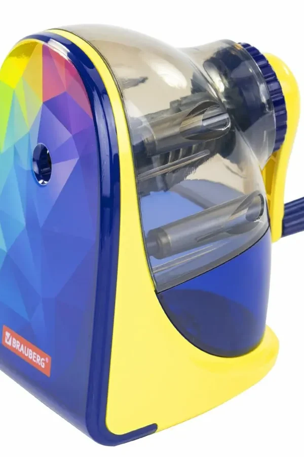 Точилка для карандашей механическая Brauberg Multicolor (1 отверстие, корпус с печатью) (228489), 6шт.