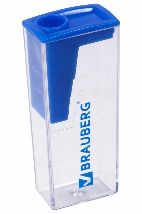 Точилка ручная пластиковая Brauberg Assistant (1 отверстие, с контейнером) 24шт. (228451)