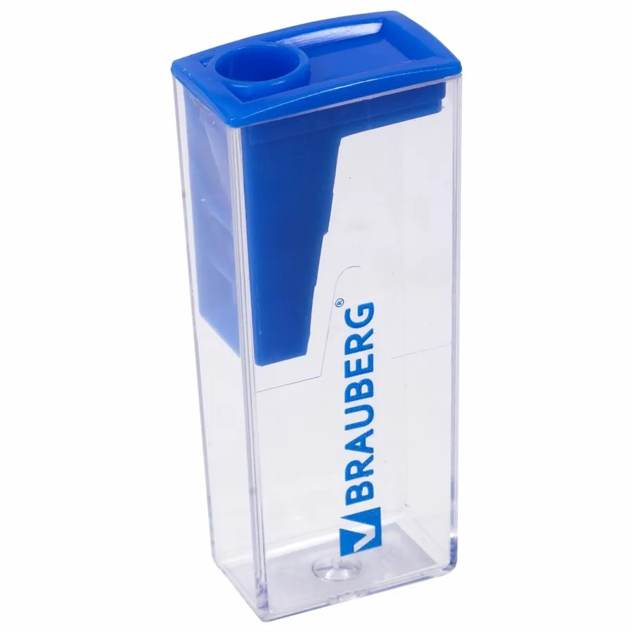 Точилка ручная пластиковая Brauberg Assistant (1 отверстие, с контейнером) 24шт. (228451)