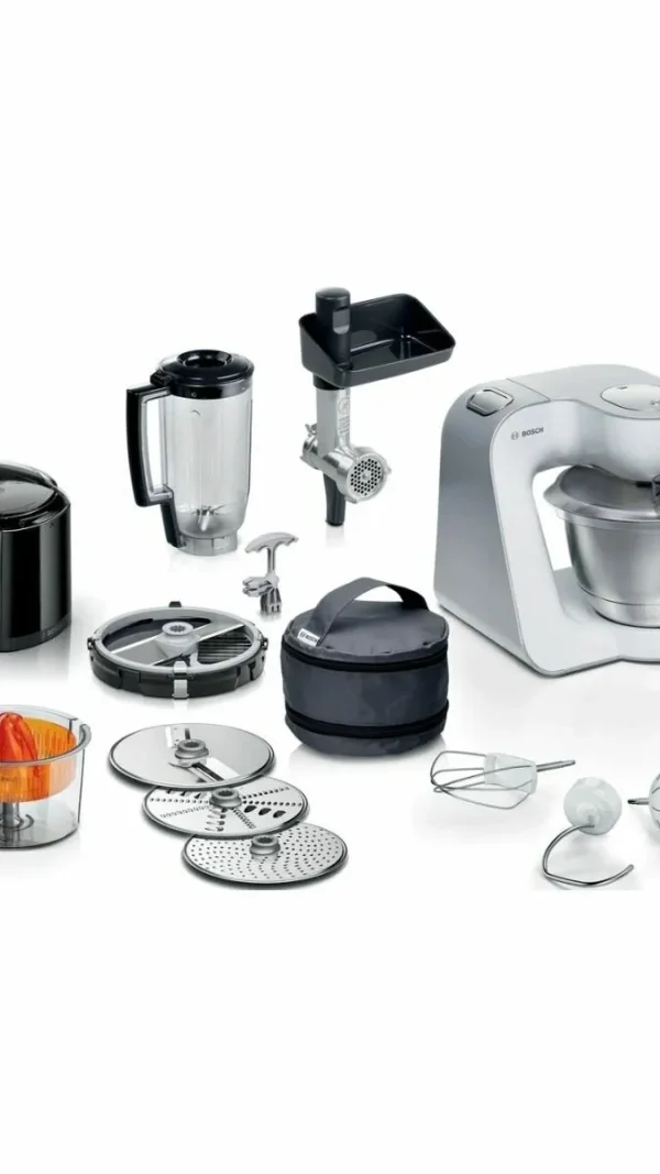 Кухонная машина Bosch MUM58251, белый / серый