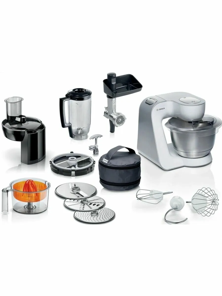 Кухонная машина Bosch MUM58251, белый / серый
