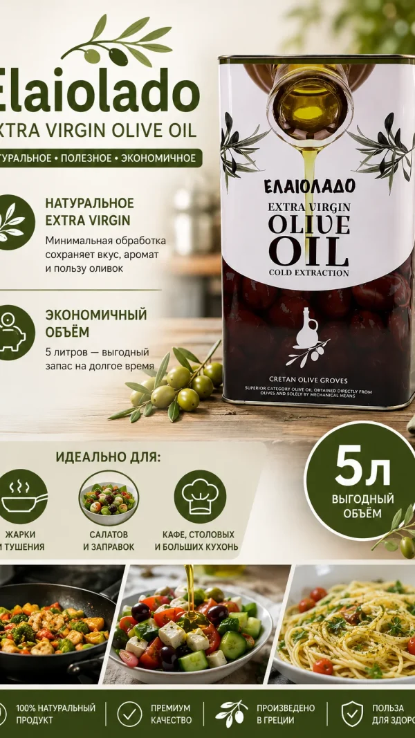 Elaiolado"-Масло оливковое Extra Virgin Oilve Oil-5 л