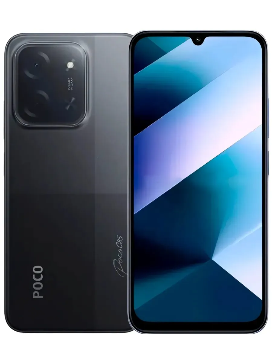 Смартфон Xiaomi Poco C85, память 6 128 GB, цвет черный, версия RU