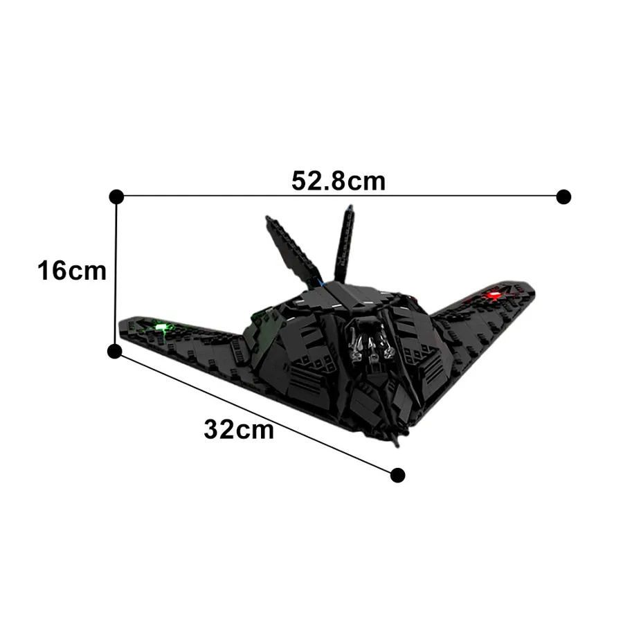 MOC-179931 Игрушка-конструктор F-117 Nighthawk (1-34) Nighthawk, совместимая с LEGO, популярный трансграничный товар