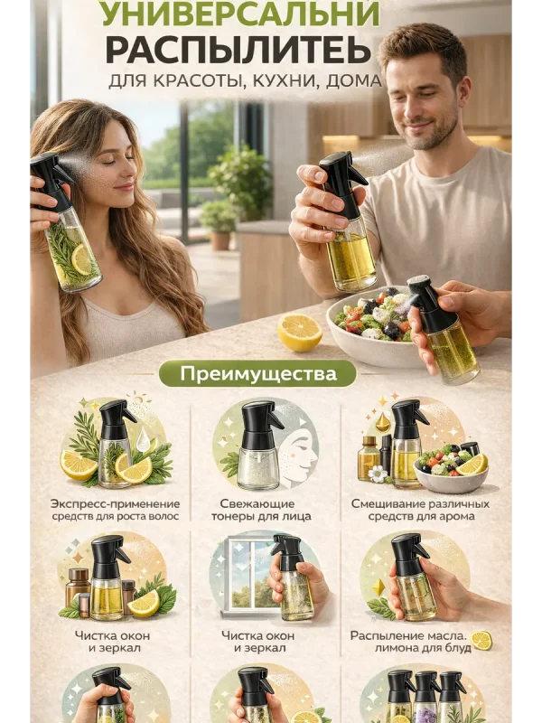 Распылитель спрей масла,косметических средств,розмарин,лимон