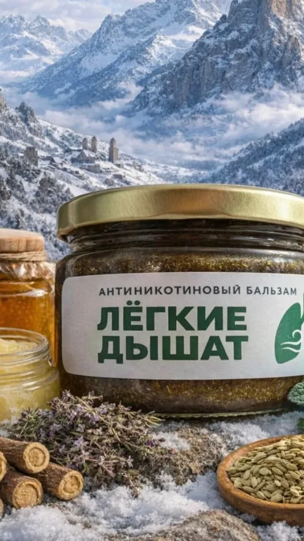 Мед от курения 360г здоровье легких, очищение легких