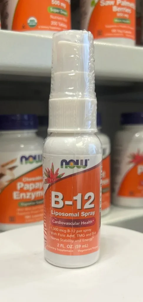 NOW B-12 Liposomal Spray, Липосомальный спрей с витамином B12 1000 мкг, 59 мл