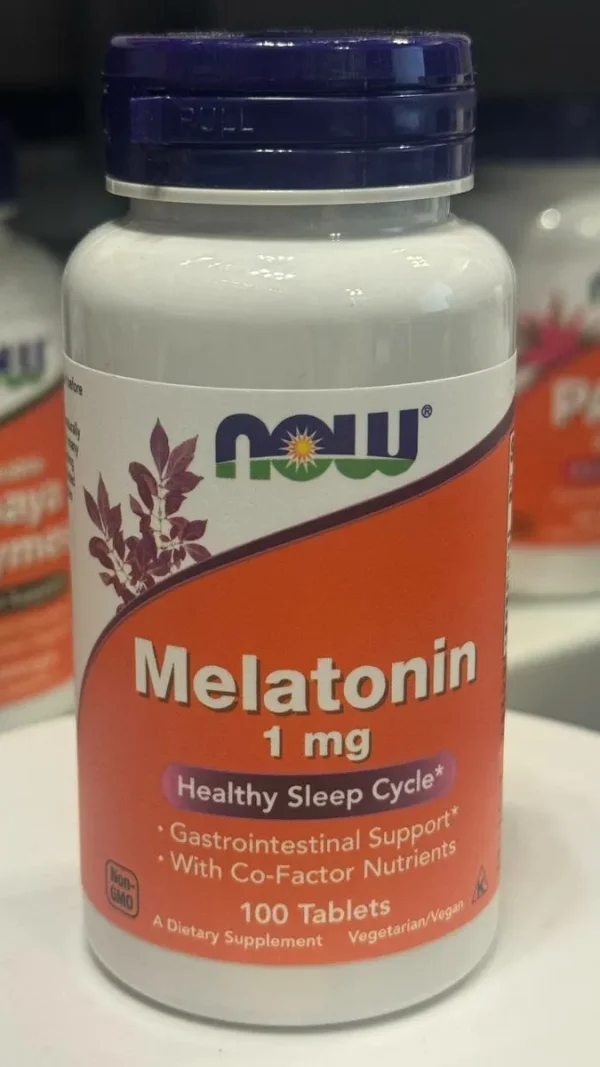 NOW Melatonin 1 mg - Мелатонин 1 мг, Природная поддержка для здорового сна и омоложения организма, 100 таблеток
