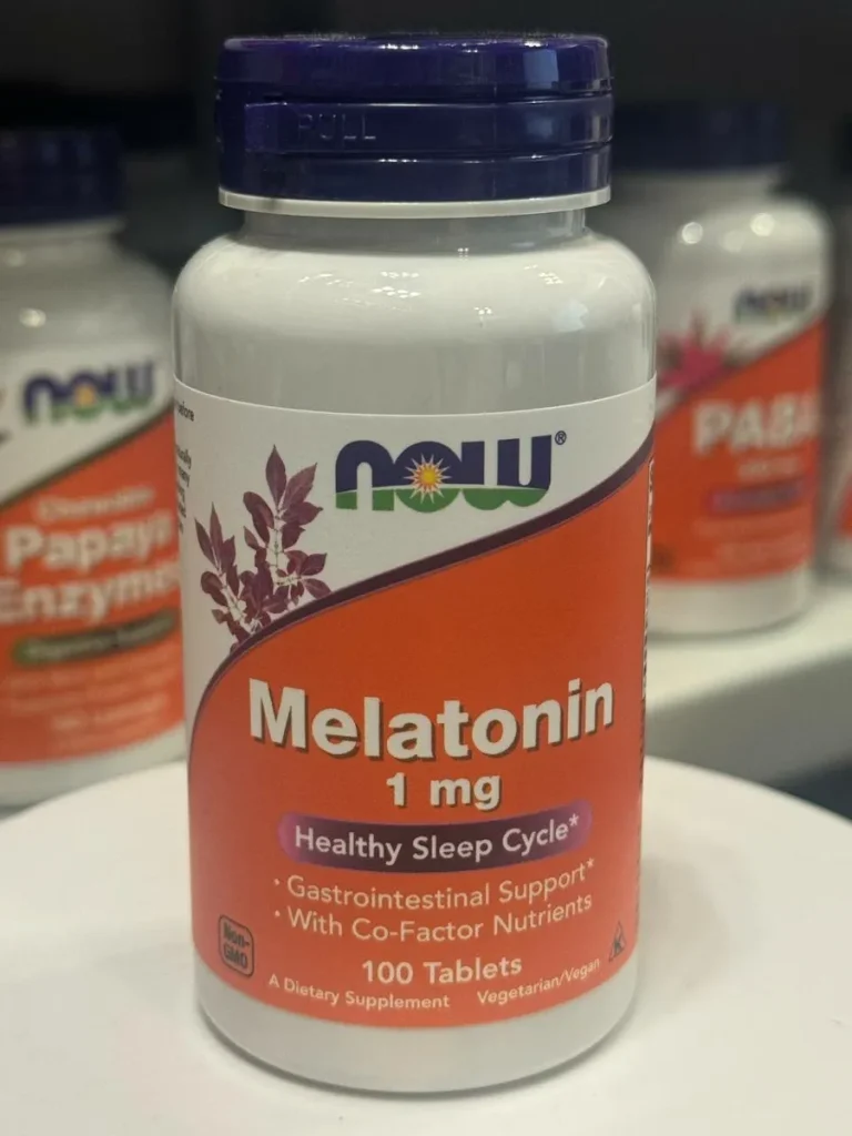 NOW Melatonin 1 mg — Мелатонин 1 мг, Природная поддержка для здорового сна и омоложения организма, 100 таблеток